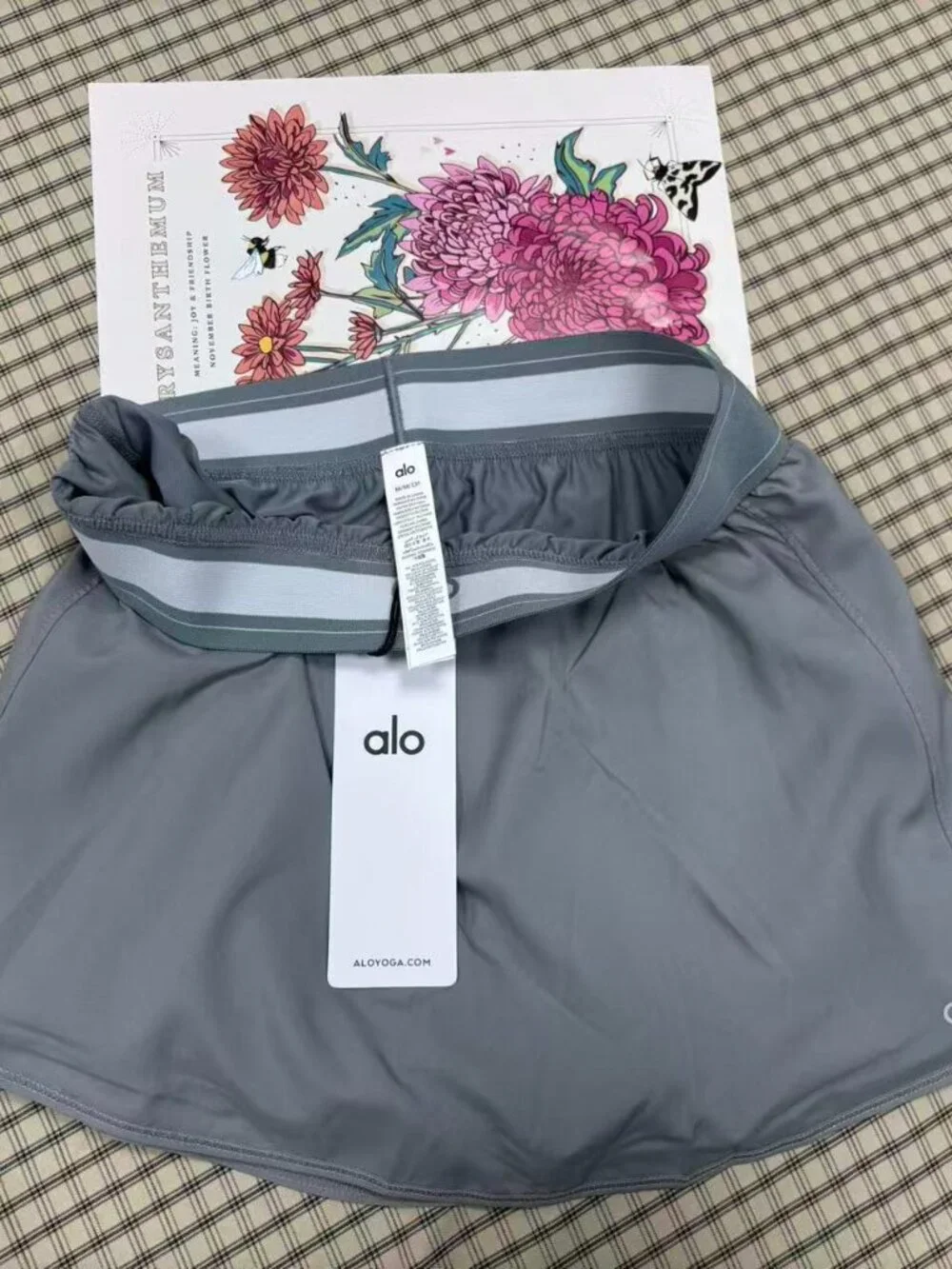 🏌🏻‍♀️ALO Yoga Match Point Tennis Skirt🎾Grey Simple Design Versatile